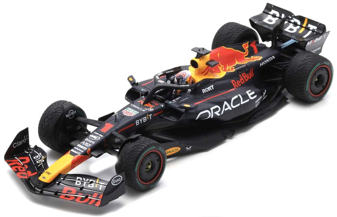 RED BULL F1 RB19 TEAM ORACLE RED BULL RACING N 1 WORLD CHAMPION WINNER MONACO GP 2023 MAX VERSTAPPEN MATT BLUE 1:18