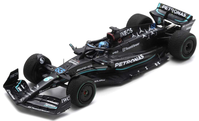MERCEDES GP F1 W14 TEAM MERCEDES-AMG PETRONAS FORMULA ONE N 63 5th MONACO GP 2023 GEORGE RUSSELL MATT BLACK 1:43