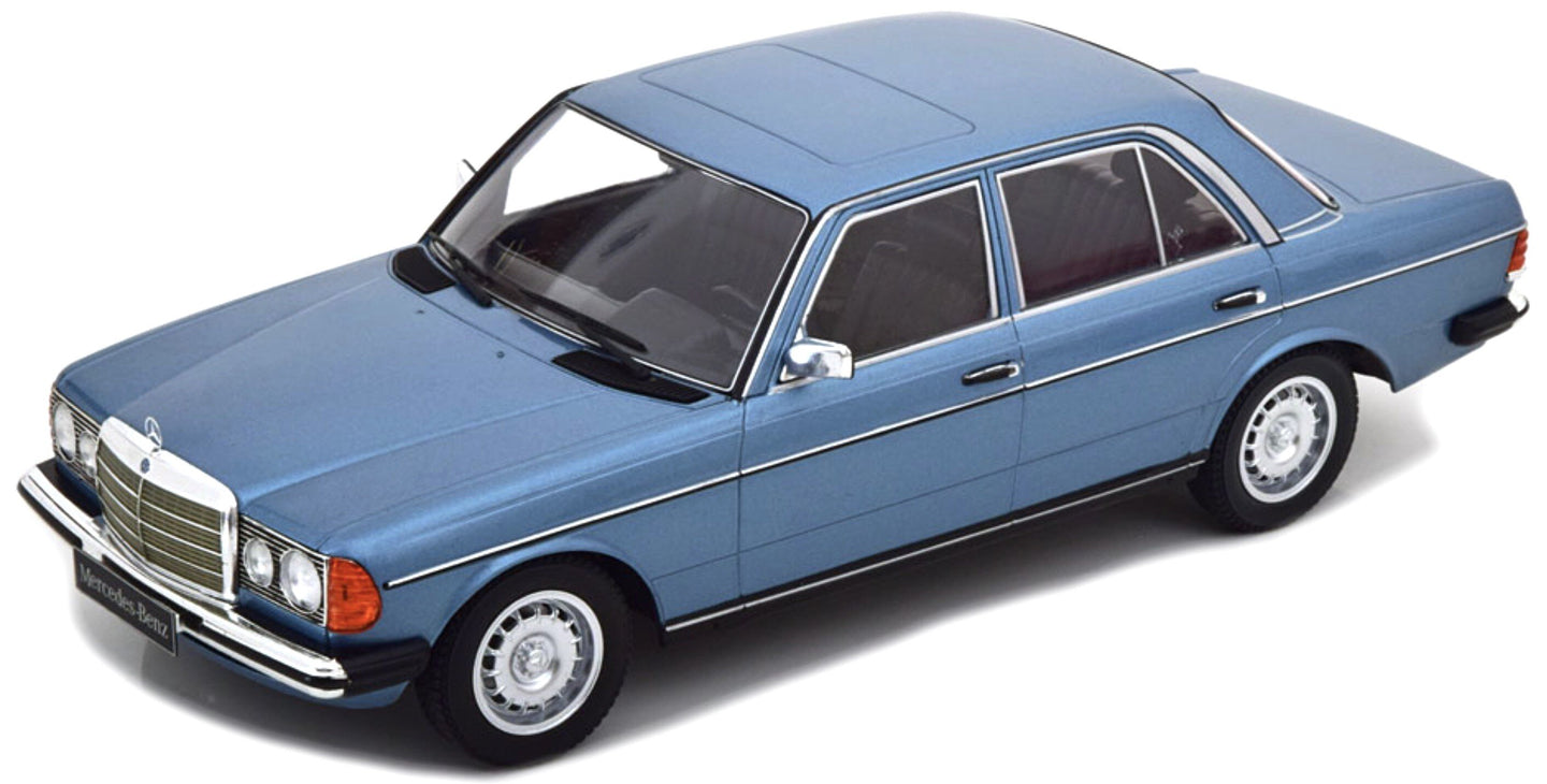 MERCEDES BENZ E-CLASS 230E (W123) 1975 LIGHT BLUE MET 1:18