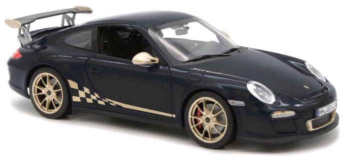 PORSCHE 911 GT3 RS 2009 BLACK & WHITE GOLD METALLIC 1:18