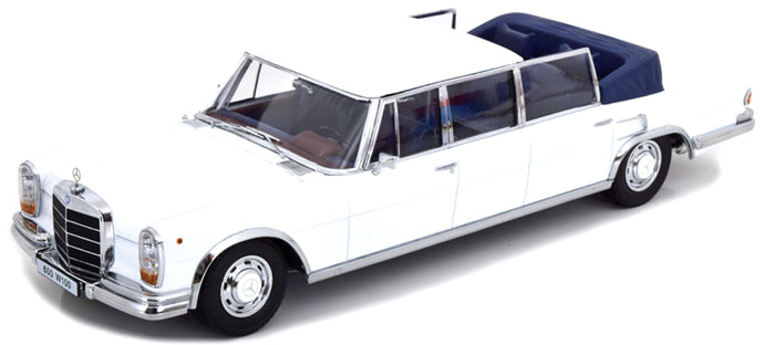 MERCEDES BENZ S-CLASS 600 PULLMAN (W100) LANDAULET SEMICONVERTIBLE 1964 WHITE 1:18