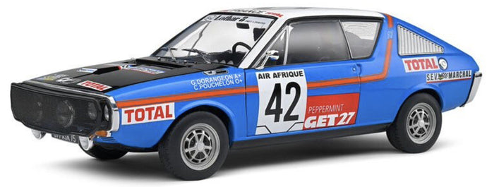RENAULT R17 MK1 N.42 RALLY ABIDJAN NICE 1976 POUCHELON/DORANGEON 1:18