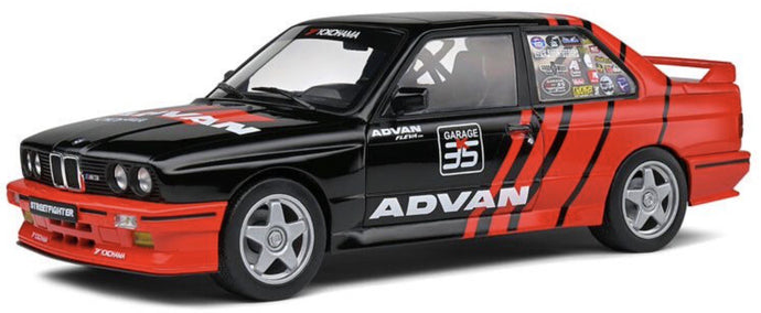 BMW M3 E30 #35 ADVAN DRIFT 1990 sort/rød 1:18