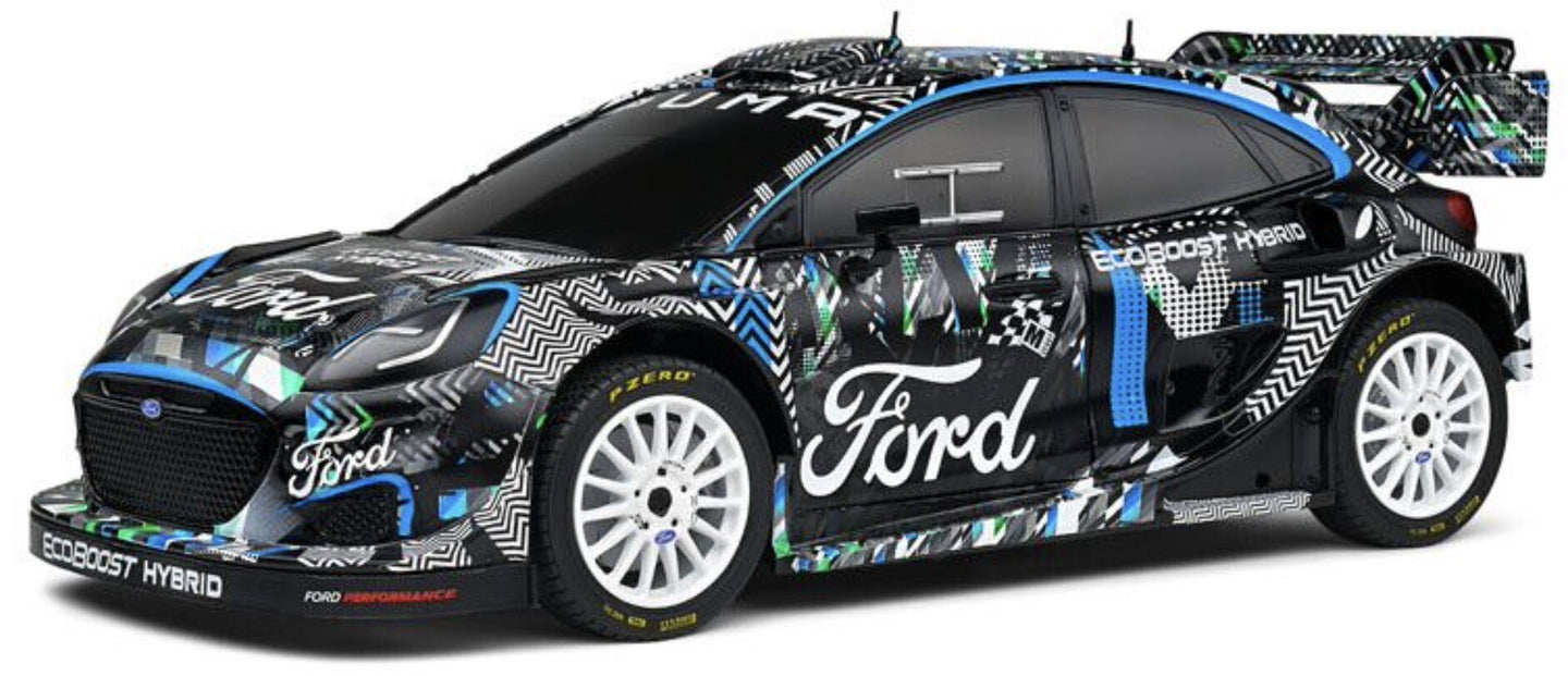 Ford PUMA WRC RALLY 1 HYBRID BLACK GOODWOOD FESTIVAL PF SPEED 2021 sort/hvid/blå 1:18
