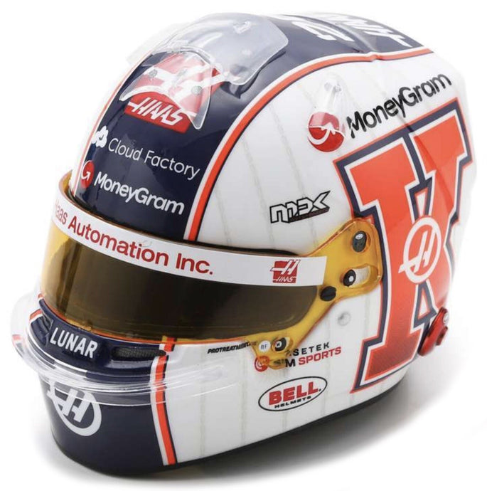 MONEYGRAM HAAS F1 TEAM - KEVIN MAGNUSSEN - MIAMI GP HELMET 2023 hvid/blå/rød 1:5