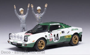 Lancia STRATOS HF #14 MUNARI/MANNUCCI WINNER RALLY MONTE CARLO 1975 + FIGUREN hvid/grøn 1:43