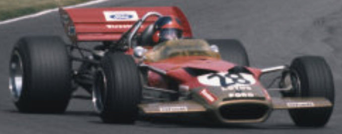Lotus 49C #28 EMERSON FITTIPALDI FORMULA 1 BRITISH GP 1970 rød/guld/hvid 1:18