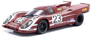 PORSCHE 917K 4.9L TEAM SALZBURG N 23 WINNER 24h LE MANS 1970 HANS HERRMANN - RICHARD ATTWOOD RED WHITE 1:18