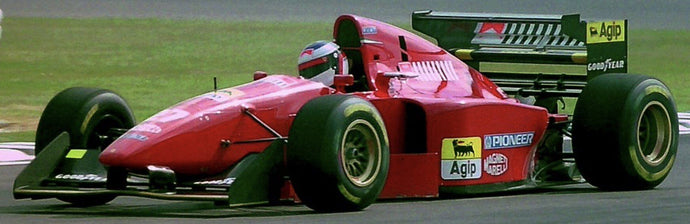 FERRARI F1 412 T1B N 27 2nd BRITISH GP (with pilot figure) 1994 JEAN ALESI RED BLACK 1:18