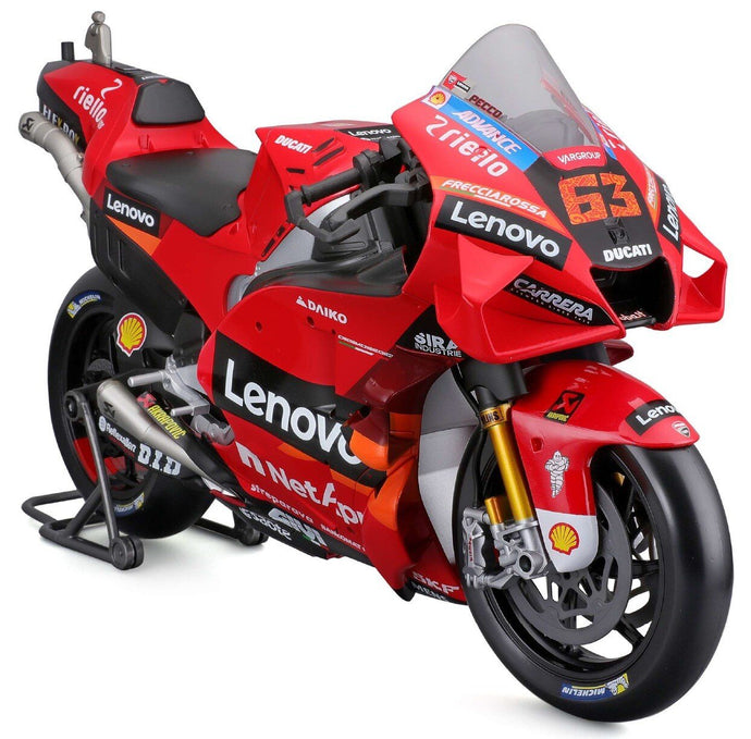 Ducati DESMOSEDICI LENOVO TEAM #63 FRANCESCO BAGNAIA MOTO GP WORLD CHAMPION 2022 rød/sort 1:6