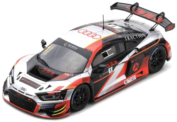 AUDI R8 LMS GT3 TEAM FAW AUDI RACING TEAM N 1 GT CUP MACAU 2022 CHENG CONG FU WHITE ORANGE BLACK 1:43