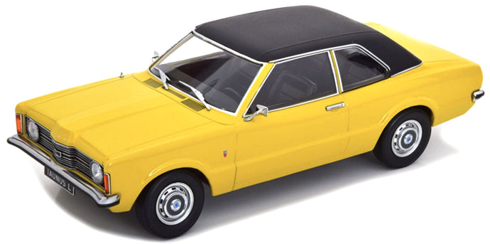 FORD ENGLAND TAUNUS L COUPE 1971 YELLOW MATT BLACK 1:18
