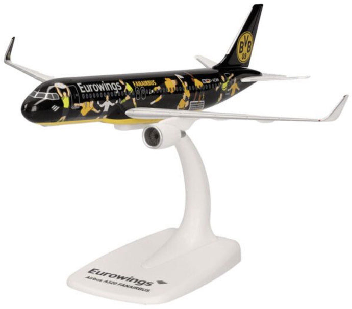 AIRBUS A320 Eurowings BVB Fanairbus sort/grå/gul 1:200
