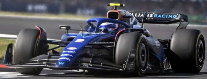 WILLIAMS F1 FW45 TEAM WILLIAMS RACING N 2 (800th GP) BRITISH GP 2023 LOGAN SARGEANT 2 TONE BLUE 1:18