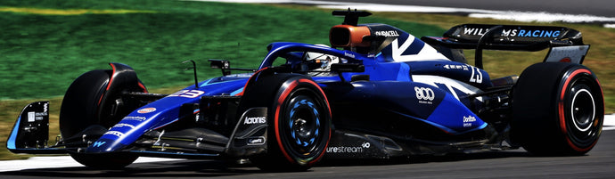 WILLIAMS F1 FW45 TEAM WILLIAMS RACING N 23 (800th GP) BRITISH GP 2023 ALEXANDER ALBON BLUE 1:18