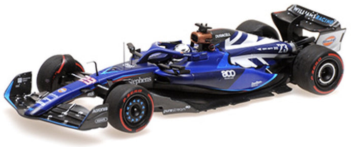 WILLIAMS RACING FW45 #23 ALEXANDER ALBON - WILLIAMS 800TH GP - BRITISH GP 2023 blå/hvid/sort 1:43