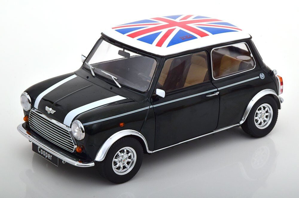 Mini COOPER - UNION JACK 1970 (RHD) mørk grøn/hvid/blå/rød 1:12