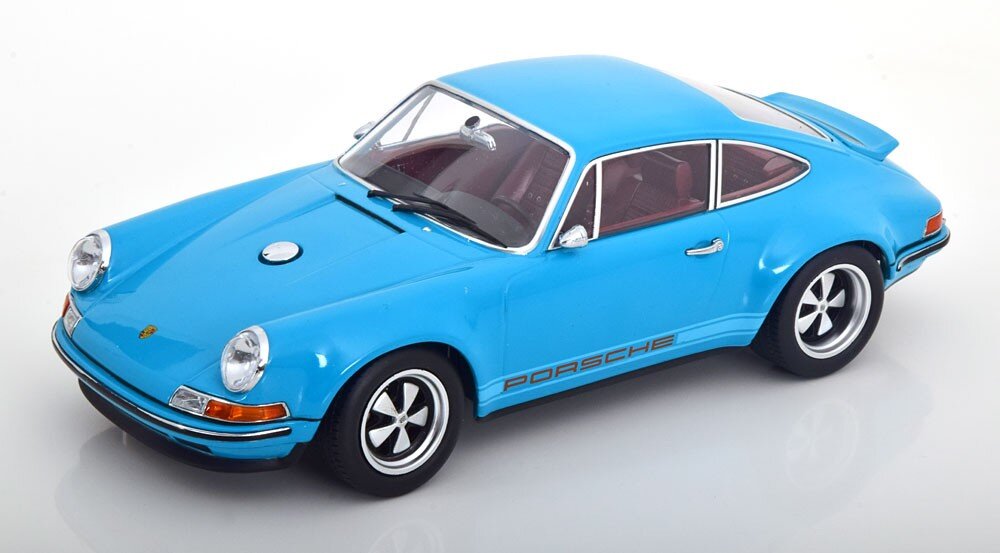 PORSCHE 911 BY SINGER COUPE 2014 TURQUOISE BLUE 1:18