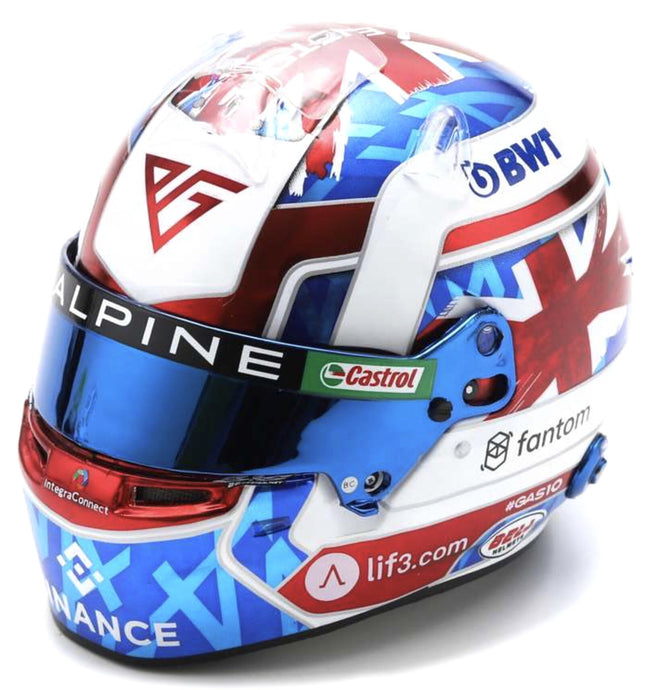 BWT ALPINE F1 TEAM - PIERRE GASLY HELMET - BRITISH GP 2023 rød/hvid/blå 1:5