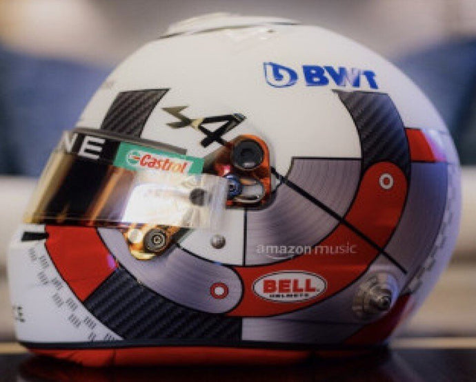 BELL HELMET F1 CASCO HELMET RENAULT A523 TEAM BWT ALPINE N 31 BELGIUM GP 2023 ESTEBAN OCON WHITE BLACK RED 1:5