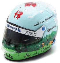 Indlæs billede til gallerivisning BELL HELMET F1 CASCO HELMET ALFA ROMEO C43 TEAM STAKE N 24 CANADA GP 2023 GUANYU ZHOU WHITE GREEN 1:5