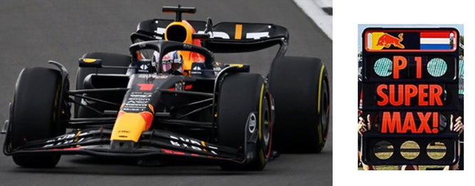 RED BULL F1 RB19 TEAM ORACLE RED BULL RACING N 1 WORLD CHAMPION WINNER BRITISH GP 2023 MAX VERSTAPPEN MATT BLUE 1:43