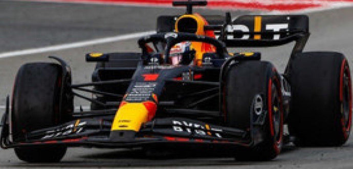 RED BULL F1 RB19 TEAM ORACLE RED BULL RACING N 1 WORLD CHAMPION (40th CAREER VICTORY) WINNER SPAIN GP 2023 MAX VERSTAPPEN MATT BLUE 1:43