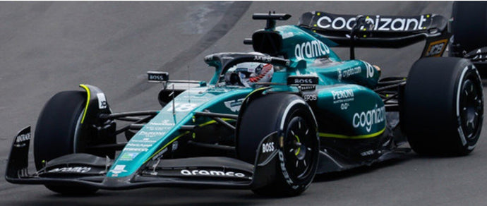 ASTON MARTIN ARAMCO COGNIZANT F1 TEAM AMR23 #18 LANCE STROLL 9th CANADA GP 2023 grøn/sort/gul 1:43