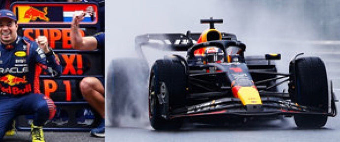 RED BULL F1 RB19 TEAM ORACLE RED BULL RACING N 1 WORLD CHAMPION WINNER BELGIUM GP 2023 MAX VERSTAPPEN MATT BLUE 1:43