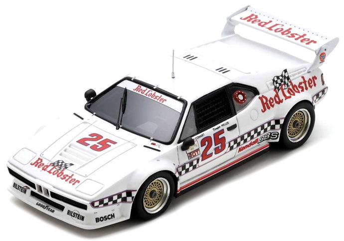 BMW M1 #25 MILLER/COWART CHAMPION GTO IMSA 1981 hvid/rød/sort 1:43