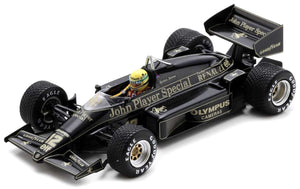 Lotus 97T #12 AYRTON SENNA WINNER PORTUGAL GP 1985 sort/guld 1:43