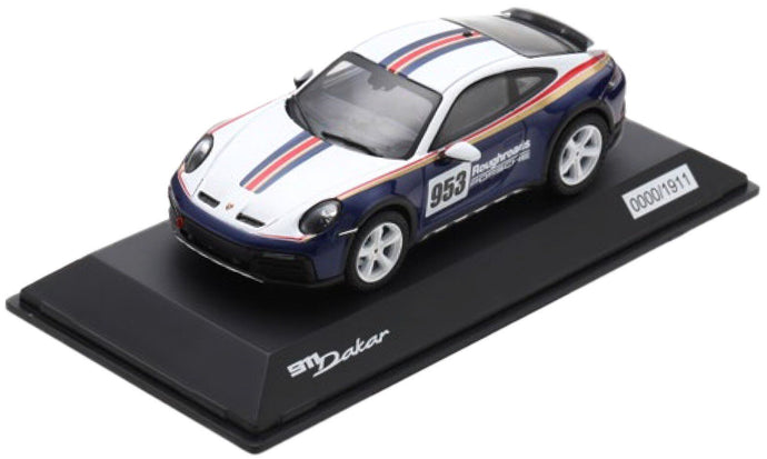 Porsche 911 DAKAR (992) #953 - RALLYE DESIGN PAKET - Limited Edition hvid/blå/rød 1:43