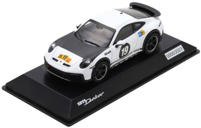 Porsche 911 DAKAR (992) #19 - RALLYE 1971 DESIGN - Limited Edition hvid/sort 1:43
