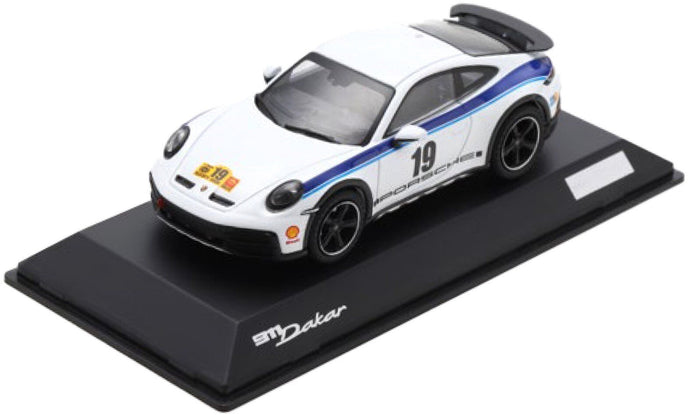 Porsche 911 DAKAR (992) #19 - RALLYE 1974 DESIGN - Limited Edition hvid/blå 1:43