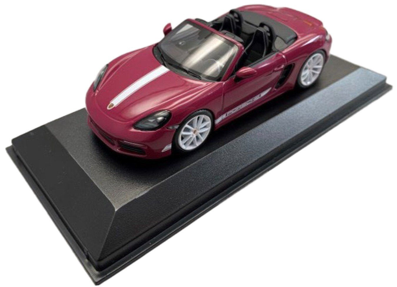 Porsche 718 BOXSTER STYLE EDITION (982) - Limited Edition mørk rød/hvid 1:43