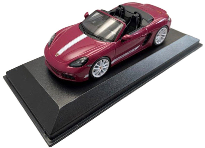 Porsche 718 BOXSTER STYLE EDITION (982) - Limited Edition mørk rød/hvid 1:43