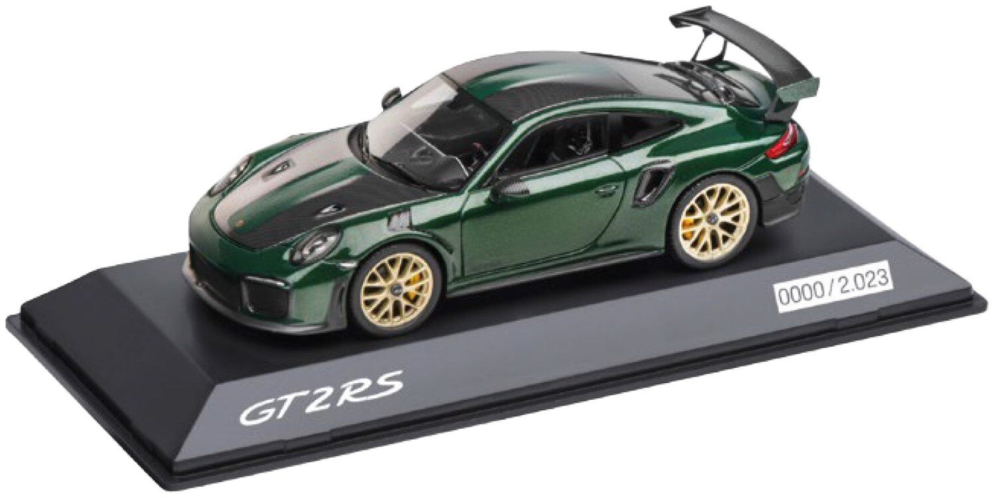 Porsche 911 GT2 RS (991.2) - Limited Edition mørk grøn/sort 1:43