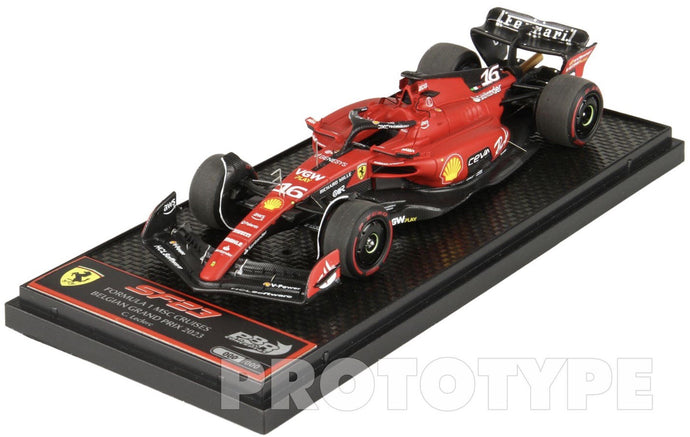 FERRARI F1 SF-23 TEAM SCUDERIA FERRARI N 16 3rd BELGIUM GP 2023 CHARLES LECLERC RED BLACK 1:43