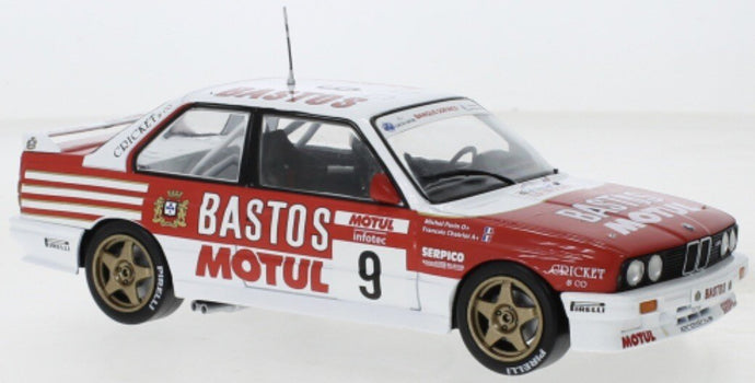 BMW E30 M3 #9 CHATRIOT/PERIN WRC RALLYE TOUR DE CORSE 1988 rød/hvid 1:24