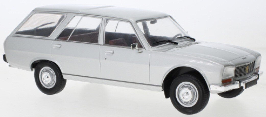 PEUGEOT 504 BREAK 1976 SILVER 1:18