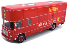Indlæs billede til gallerivisning FIAT OM 150 ROLFO FERRARI RACE TRANSPORTER 1967 RED 1:18