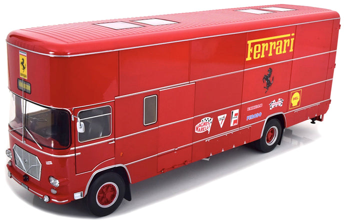 FIAT OM 150 ROLFO FERRARI RACE TRANSPORTER 1967 RED 1:18