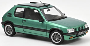 Peugeot 205 GTi 1FRIFFE WITH WINDOWROOF 1991 grøn metallic 1:18