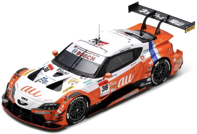 TOYOTA SUPRA GR TEAM TGR AU TOM'S N 36 CHAMPION GT500 CLASS SUPER GT 2021 YUHI SEKIGUCHI - SHO TSUBOI ORANGE WHITE 1:43