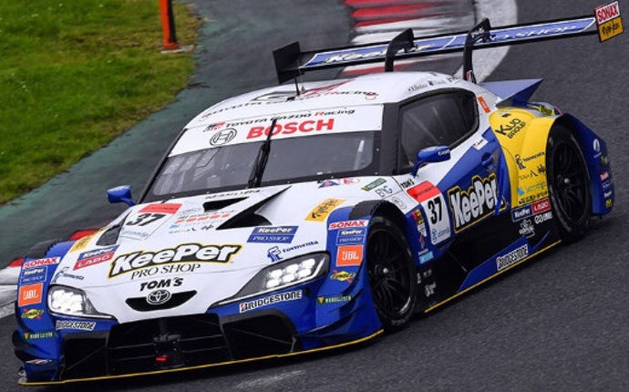 TOYOTA SUPRA GR TEAM KEEPER TOM'S N 37 GT500 CLASS SUPER GT 2020 RYO HIRAKAWA - NICK CASSIDY WHITE BLUE 1:43
