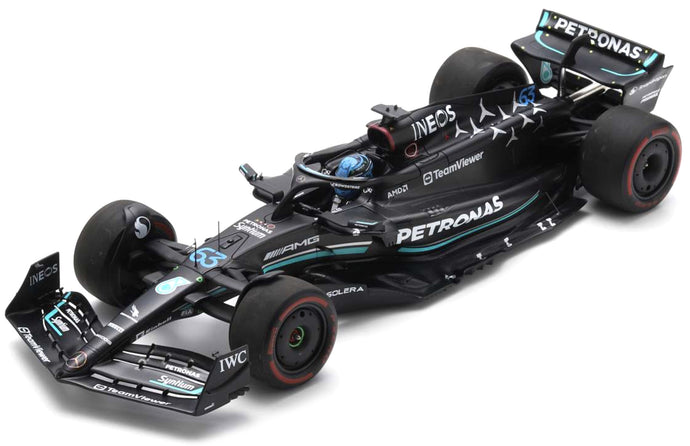 MERCEDES GP F1 W14 TEAM MERCEDES-AMG PETRONAS FORMULA ONE N 63 3rd SPAIN GP 2023 GEORGE RUSSELL MATT BLACK 1:18