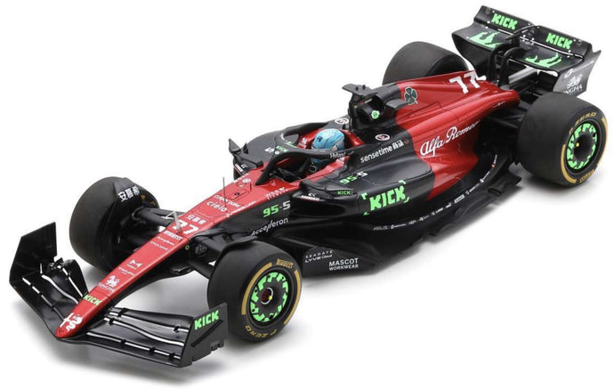ALFA ROMEO F1 TEAM STAKE C43 #77 VALTTERI BOTTAS BELGIAN GP 2023 rød/sort/grøn 1:18