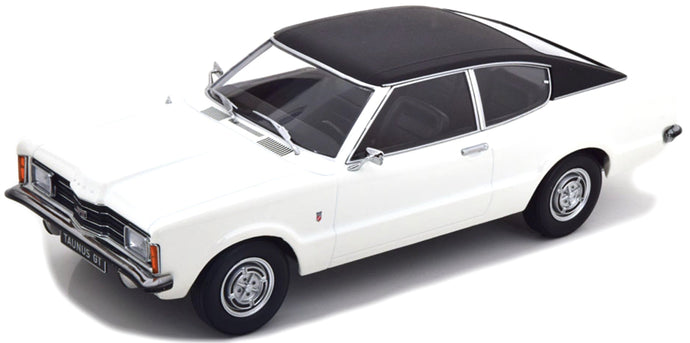 FORD ENGLAND TAUNUS GT COUPE 1971 WHITE BLACK 1:18