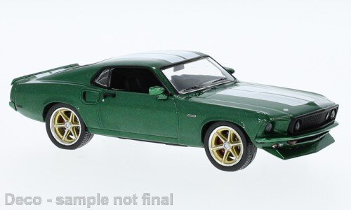 FORD MUSTANG FASTBACK 1969 MET.GREEN 1:43 fra Ixo Model
