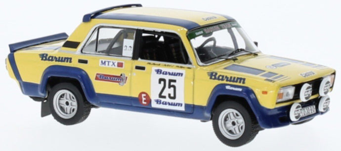 LADA FIAT 2105 MTX (night version) N 25 RALLY BARUM 1983 MIROSLAV LANK - MILOS TYCE YELLOW BLUE 1:43